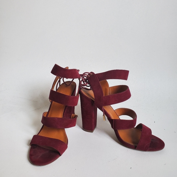 burgundy sandals